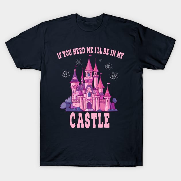 Princess Royal Majestic Castle Wonderland Castle pink castle T-Shirt by RetroZin